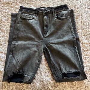 KanCan Gray Distressed Skinny Jeans